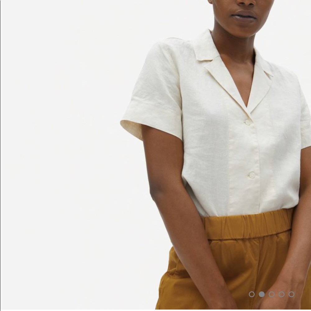 Everlane Cream Button Down Shirt